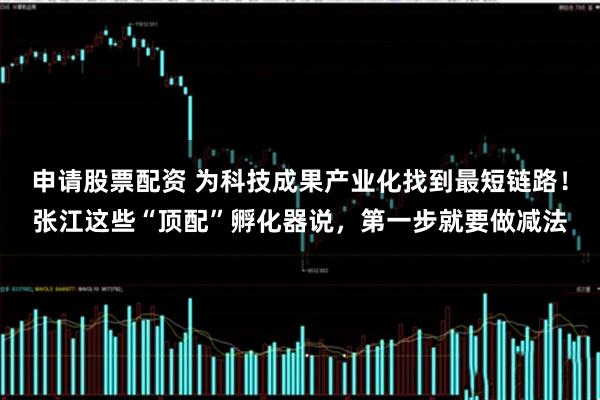 申请股票配资 为科技成果产业化找到最短链路！张江这些“顶配”孵化器说，第一步就要做减法